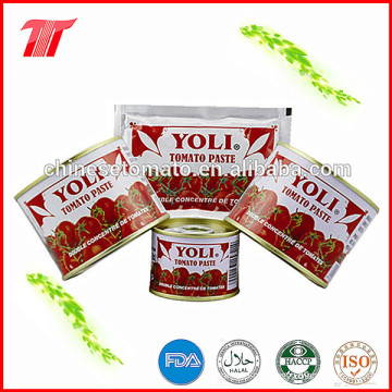 Pasta de tomate enlatada orgânica marca Yoli 210g com preço baixo